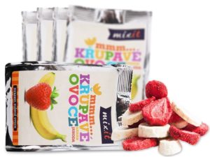 Křupavé ovoce do kapsy – Banán + Jahoda – 23 g