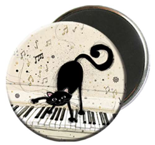 Aimant Décoratif KIUB KOOK - Motif Bug Art, Rond Diamètre 5,5 Cm, épaisseur 0,4 Cm, Pour Frigo Ou Tableau