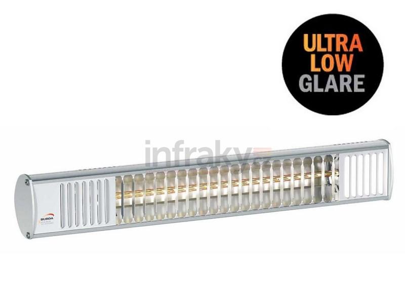 Infrazářič – Burda TERM 2000 IP 67, 1,65 kW, stříbrný, ULTRA LOW GLARE