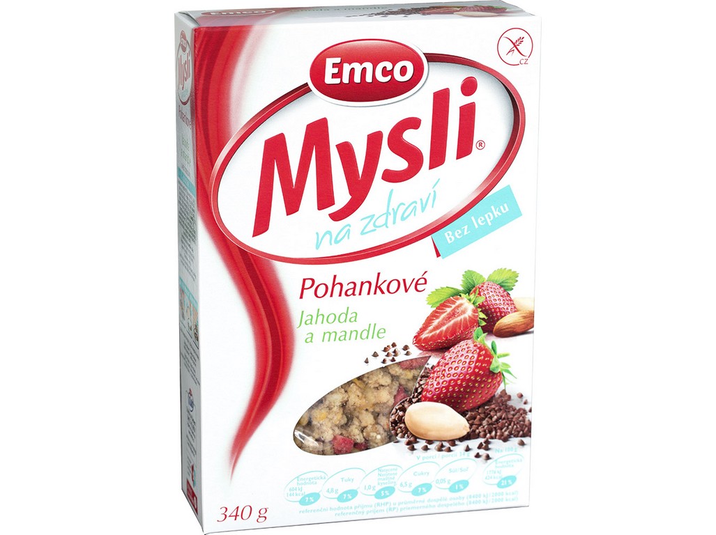 Mysli Pohankové Jahody a mandle 340g Emco Obchodiště.cz