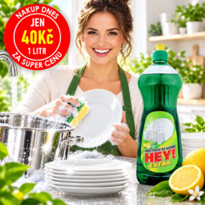 HEY! EXTRA Prostředek na nádobí – CITRON 1l