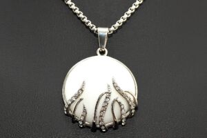 S2151 WHITE přívěsek z chirurgické oceli