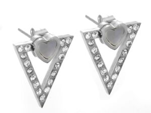 S2203 SRDÍČKOVÉ náušnice z chirurgické oceli