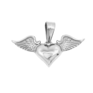 S2034 Přívěsek SRDCE S KŘÍDLY 3 cm