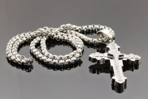 S2052 KŘÍŽEK + řetízek z chirurgické oceli