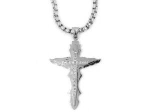 S2049 KŘÍŽ 6,5 cm + řetízek z chirurgické oceli