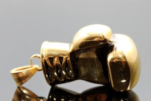 S2123 BIG Ocelový přívěsek GOLD BOXERSKÁ RUKAVICE