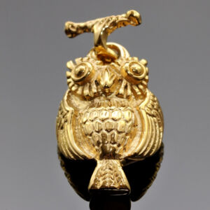 S2132 Přívěsek SOVA GOLD z chirurgické oceli