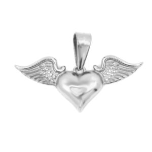 S2143 Přívěsek SRDCE S KŘÍDLY 3,8 cm