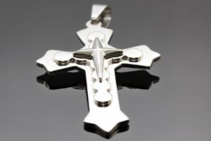 S2154 Ocelový BIG kříž 8 cm