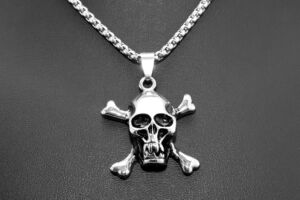 S2176 Přívěsek LEBKA z chirurgické oceli