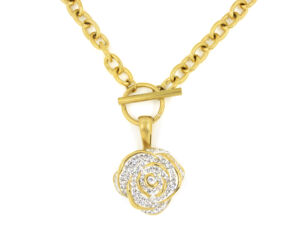 S2185 TOP KVĚT GOLD+ řetízek z chirurgické oceli