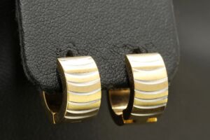 S2218 Náušnice KROUŽKY GOLD z chirurgické oceli 1,3cm