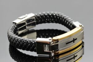 S2229 BLACK náramek z chirurgické oceli 22cm