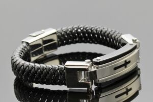 S2230 BLACK náramek z chirurgické oceli 22cm