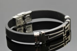 S2231 BLACK náramek z chirurgické oceli 20cm