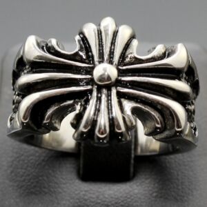 S2249 Masivní prsten KŘÍŽ z chirurgické oceli