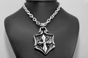 S2257 MASIVNÍ přívěsek + řetízek z chirurgické oceli