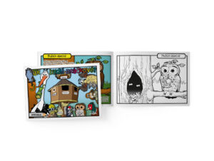 Lesní svět Papírová omalovánka – Jak bydlí ptáčkové