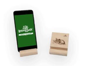 Lesní svět Stojánek na mobil M – Liška pérovka