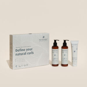 Dárková sada v boxu pro kudrnaté vlasy NATULIQUE Curls & Waves – šampon, kondicionér, krém