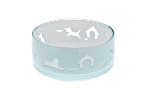 Tvrdá plastová miska s vyřezávanými vzory tyrkysová ø 12cm