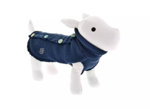 Svetr s kožešinkou modrý