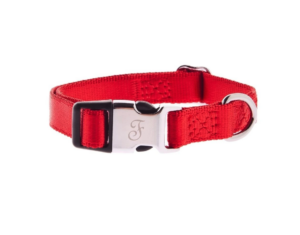Červený nylonový obojek