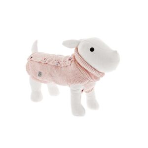 Svetr s kožešinkou růžový