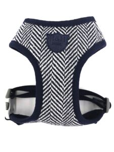 Kšírky rybí kost navy modrý tweed