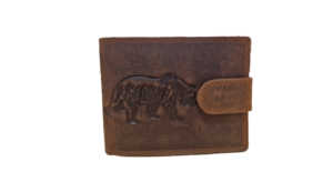 Pánská kožená peněženka  hnědá – MEDVĚD