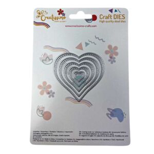 Creatissimo – vyřezávací šablona Srdce 5 ks 71×68 mm