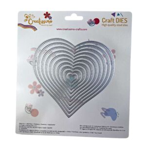 Creatissimo – vyřezávací šablona Srdce 10 ks 146×140 mm