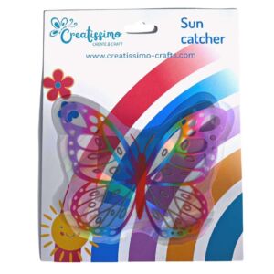 Creatissimo – Lapač slunce holografický s motivem Motýla 13,5 x 10,5 cm