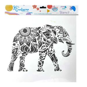 Creatissimo – plastová šablona Oriental elephant 30 x 30 cm