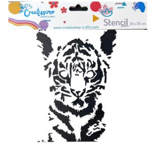 Creatissimo – plastová šablona Tygří mládě 20 x 20 cm