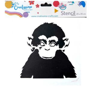 Creatissimo – plastová šablona opička 20 x 20 cm