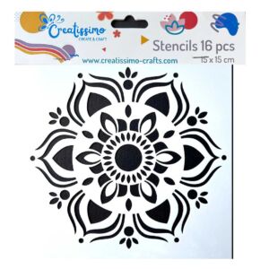 Creatissimo – plastové šablony Set mandal 16 ks 15×15 cm