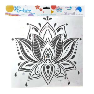 Creatissimo – plastová šablona Orientální květina 30 x 30 cm