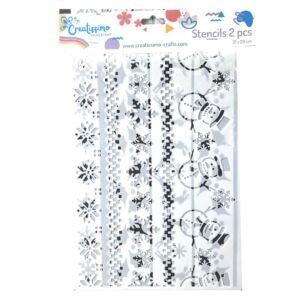 Creatissimo – plastová šablona Vanoční bordury 2 ks 21×29 cm