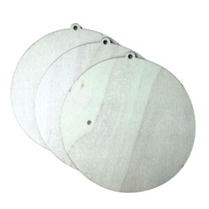 Creatissimo – dřevěný výřez ve tvaru baňky s dírkou 10 cm sada 3 kusů