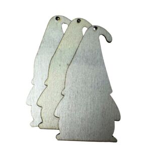 Creatissimo – dřevěný výřez ve tvaru Vánočního skřítka 10 cm sada 3 kusů