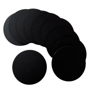 Černé papírové podtácky 10 cm 10 ks