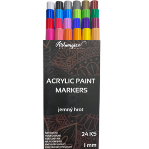 Artmagico akrylový popisovač s jemným hrotem (1 mm) 24 ks | 80074