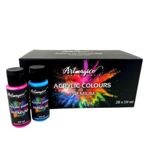 Artmagico – Sada Akrylové barvy Premium 28 ks