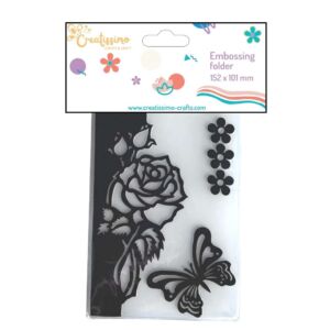 Creatissimo – Embossovací kapsa Růže s motýlem 105 x 148 mm