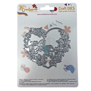 Creatissimo – vyřezávací šablona Srdíčko s ptáčky 105×93 mm