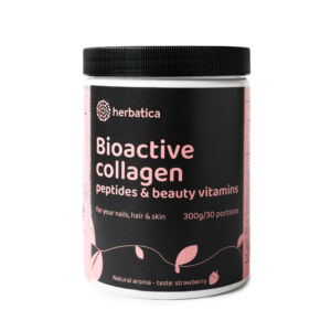 Bioaktivní kolagen s peptidy a vitamíny pro krásu, nehty, vlasy a pokožku – 300g – Herbatica