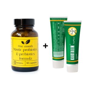 Set na psoriázu – Kartalin krém a Masticha s probiotiky a prebiotiky – Herbatica