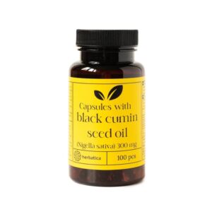 Olej ze semen černého kmínu (Nigella sativa) v kapslích /300 mg – 100 kapslí – Herbatica